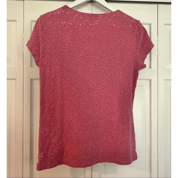 Sundance pink eyelet tshirt size small - Picture 5 of 8